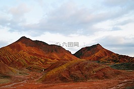 丹霞,西北,五彩