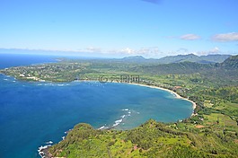 夏威夷,海滩,哈纳莱伊