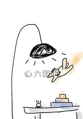 灯,办公桌,书籍