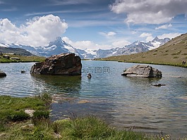 采尔马特,该stellisee,马特宏峰