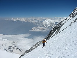 雪,山,小山