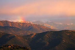 彩虹,山,科西嘉