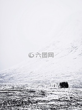 雪,山,机舱