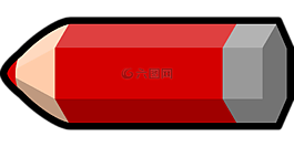 铅笔,红色,彩色的蜡笔