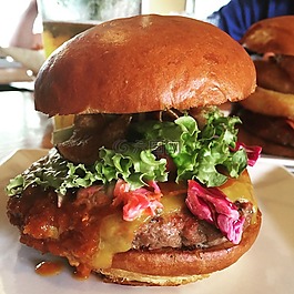 吉士汉堡,新鲜,食品