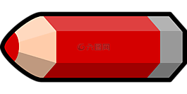 铅笔,红色,彩色的蜡笔