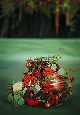 婚礼,捧花,红色捧花