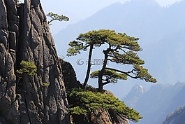 中国,黄山,山