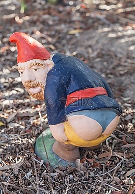 花园 gnome,园林装饰,厚脸皮的侏儒