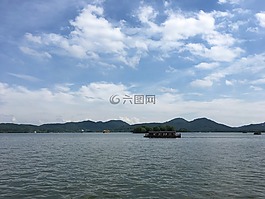 西湖,蓝天,风景