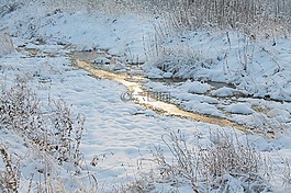 冬季,解冻,冬季景观