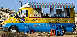 冰淇淋,食堂,夏天