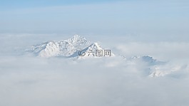 雪山,航拍,黄龙