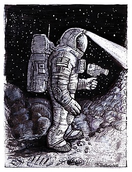 宇航员,漫画,墨水