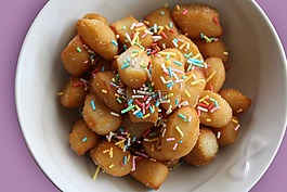 甜,struffoli,典型的甜