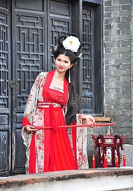 中国的女人,中国女人的灯笼,中国传统的女人