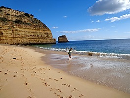 海滩,葡萄牙,海