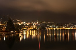 圣莫里兹,夜,灯