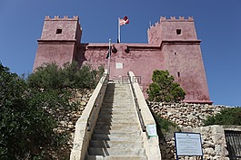 城堡,红色,马耳他