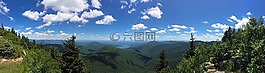 山景,蓝色的天空,阳光