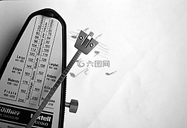 节拍器,黑,白