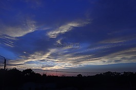 蓝色,天空,蓝色的天空
