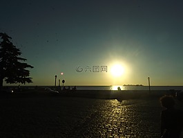 日落,景观,太阳晚报