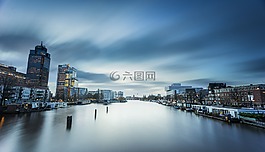 河岸,市容,城市