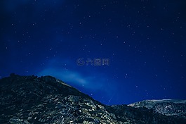 星夜,星空,山