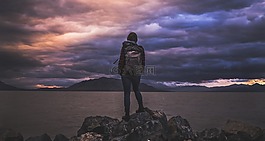 远足,徒步旅行,背包