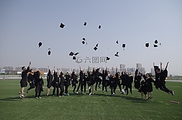 大学生,毕业,跳