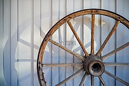 杰克逊小镇,马车轮,光影