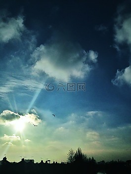 天空,光,阳光