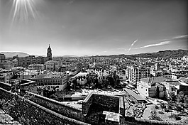 城市景观,马拉加,alcazaba