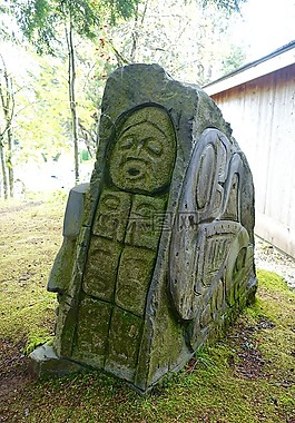 图腾,石,加拿大