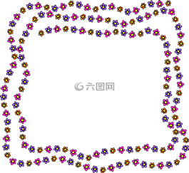 花的,边境,帧