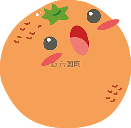 橙色,水果,可爱