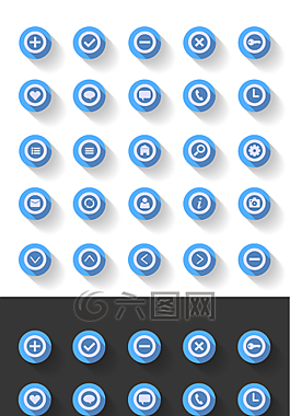 图标,扁平化设计,圆