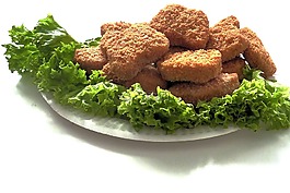 鸡块,家禽,肉
