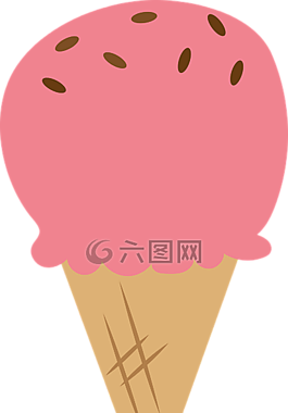 冰激淋,夏天,草莓