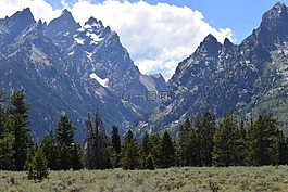 壮丽,山峰,山
