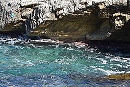 海,喷,scoglio