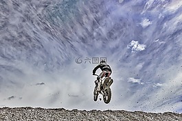 enduro,跳,自行车