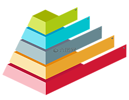 丰富多彩的金字塔3d,信息图表的图表,信息图表