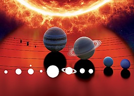 太阳能系统,空间,行星