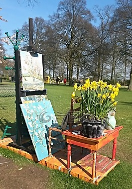 艺术家,画,帆布