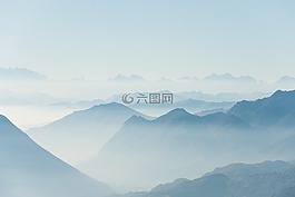山,景观,冬天