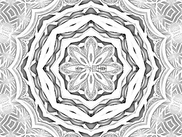 曼陀罗,模式,花的