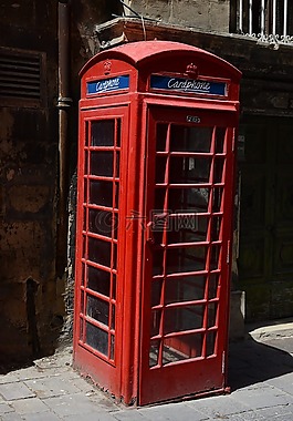马耳他,瓦莱塔,公用电话亭