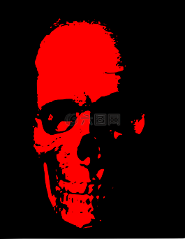 头骨,死亡,红色